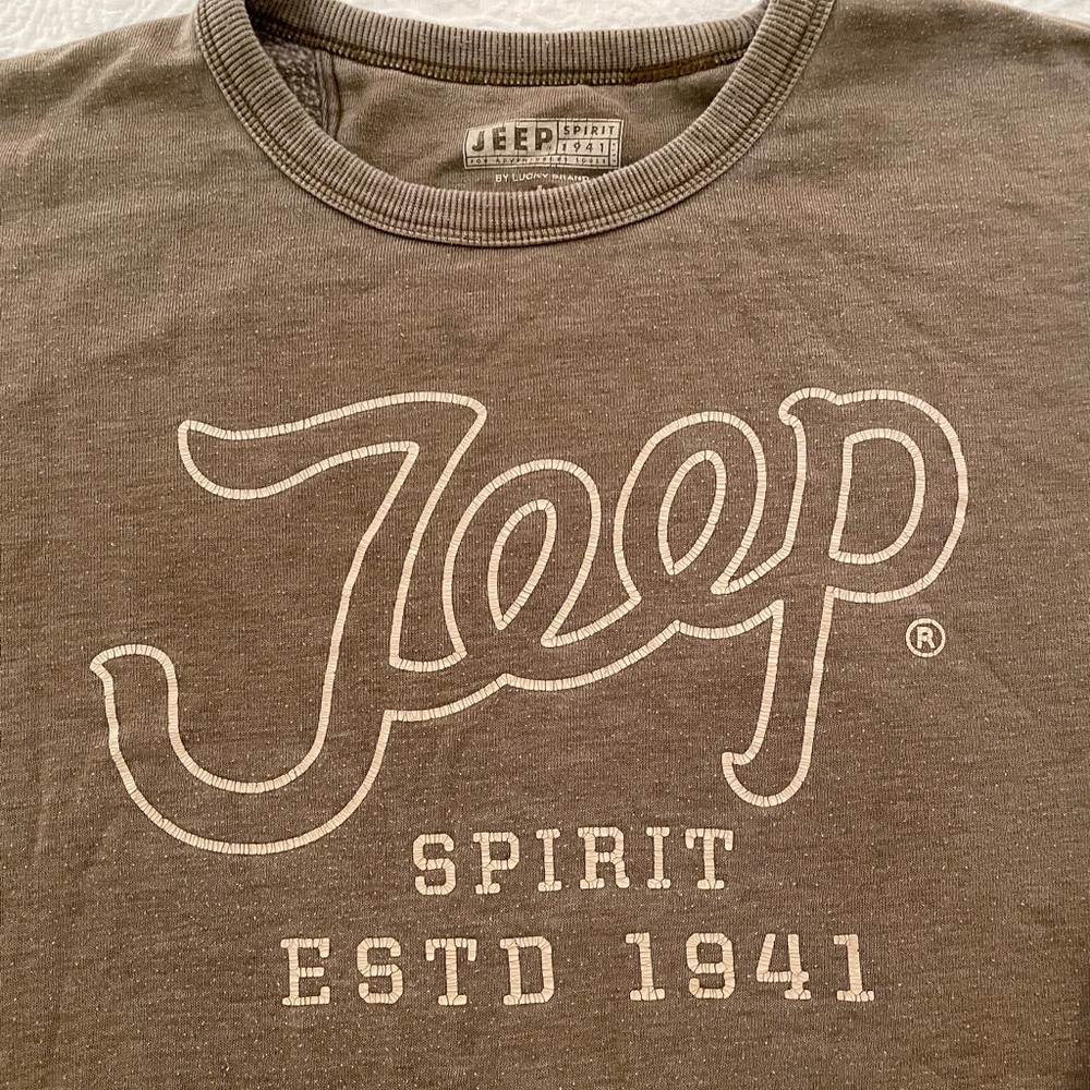 Jeep for Lucky Brand Vintage Distressed Lightweight Sweatshirt